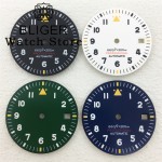 BLIGER Watch Dial 29mm Pilot Style Black Green White Dial C3 Green Luminous Fits ETA2824 2836 PT5000 MIYOTA DG Mingzhu Movement