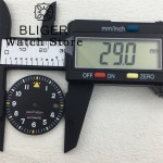 BLIGER Watch Dial 29mm Pilot Style Black Green White Dial C3 Green Luminous Fits ETA2824 2836 PT5000 MIYOTA DG Mingzhu Movement