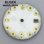 BLIGER Dial 29mm Super Green All Luminous Wavy Dial Fits NH35 NH36 Movement