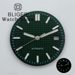 BLIGER NH35 31mm Watch Dial and Hand Set Green Luminous Fit NH35 NH36 PT5000 ETA 2836 2824 Mingzhu DG Miyota Movement