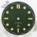 BLIGER 31mm Black Green Watch Dial Fit NH35 NH36 ETA2824 2836 PT5000 Miyota8215 821 DG2813/3804 Movement Replacement Watch Parts