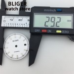 BLIGER 29.2mm Watch Dial Date With luminous Fit ETA 2824/2836 PT5000 Miyota 8215/8205 Mingzhu2813 3804 movement Black White Blue