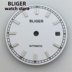 BLIGER 29.2mm Watch Dial Date With luminous Fit ETA 2824/2836 PT5000 Miyota 8215/8205 Mingzhu2813 3804 movement Black White Blue