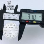 BLIGER 31mm Black Blue Green Silver Watch Dial C3 Luminous Fit NH35 NH36 Movement