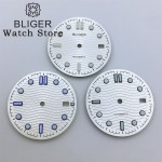 BLIGER 31mm Black Blue Green Silver Watch Dial C3 Luminous Fit NH35 NH36 Movement