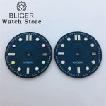 BLIGER 31mm Black Blue Green Silver Watch Dial C3 Luminous Fit NH35 NH36 Movement