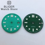 BLIGER 31mm Black Blue Green Silver Watch Dial C3 Luminous Fit NH35 NH36 Movement