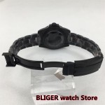 BLIGER 40mm 43mm PVD Black Watch Case Ceramic Bezel Sapphire Glass Fits NH34 NH35 NH36 ETA2824 2836 PT5000 DG Miyota Movement