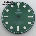 BLIGER 29mm dial Black gray Green Blue dial Green luminous Suitable for NH34 NH35 NH36 ETA 2824 PT5000 Miyota DG series movement
