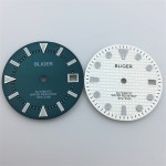 BLIGER 29mm White Blue Dial C3 Luminous NH35 NH36 Movement 3 O'Clock 3.8 Clock Crown