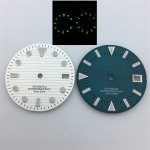 BLIGER 29mm White Blue Dial C3 Luminous NH35 NH36 Movement 3 O'Clock 3.8 Clock Crown
