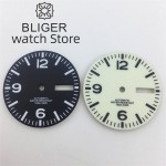 BLIGER 29mm Dial Black White Dial Full Luminous Dial Suitable For NH34 NH35 NH36 ETA 2824 2836 PT5000 Miyota DG Series Movement