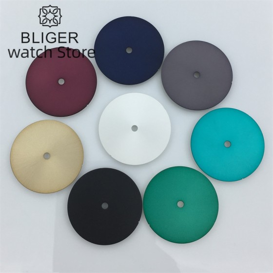 BLIGER 29mm sterile dial Black White Blue Grey Fit NH34 NH35 NH36 ETA 2824 PT5000 Miyota 8205 8025 Mingzhu DG2813 3804 movement