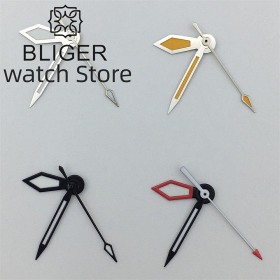 BLIGER NH35 Watch Hands Silver Green Hands Watch Hands Fit NH35 NH36 ETA2824 2836 Miyota8215 Mingzhu DG2813 3804 Movement
