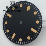 29mm Retro Watch Dial Face Fit NH35 NH36 NH38 ETA2824 2836 PT5000 Miyota DG Movt Luminous for 50-Fathoms Wristwatch Mod Parts