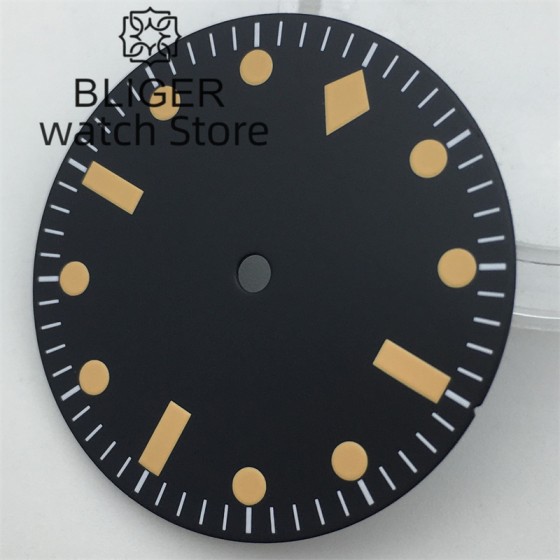 29mm Retro Watch Dial Face Fit NH35 NH36 NH38 ETA2824 2836 PT5000 Miyota DG Movt Luminous for 50-Fathoms Wristwatch Mod Parts