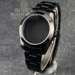 36MM/39MM PVD Black Polish Waterproof Watch Case Sapphire Fits NH35 NH36 Miyota DG ETA2824 PT5000 Movement Explore Watch Parts