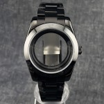 36MM/39MM PVD Black Polish Waterproof Watch Case Sapphire Fits NH35 NH36 Miyota DG ETA2824 PT5000 Movement Explore Watch Parts