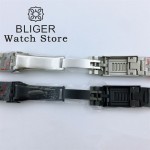 BLIGER 20mm 904L Steel Jubilee Middle Gold Two Tone Wrist Watch Strap Bracelet Solid Screw Links Curved End 904L Bracelet
