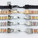 BLIGER 20mm 904L Solid Stainless Steel Bracelet silver Black Rose gold Strap Fits 39mm BB58 Watch Case