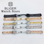BLIGER 20mm 904L Solid Stainless Steel Bracelet silver Black Rose gold Strap Fits 39mm BB58 Watch Case