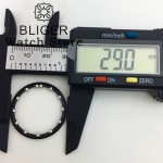 BLIGER 29mm*24.5mm Black White Blue Watch Dial Fits NH70 NH72 Movement Skeleton Hollow Dial Ring Luminous Watch Accessories Part