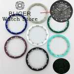 BLIGER 29mm*24.5mm Black White Blue Watch Dial Fits NH70 NH72 Movement Skeleton Hollow Dial Ring Luminous Watch Accessories Part