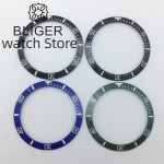 BLIGER 34mm X 28.7mm / 35.4mm X 29.2mm Black Blue Green Blue Red Black Red Ceramic Luminous Bezel for SUB 36mm / 38mm Cases