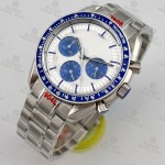 BLIGER 41mm Chronograph Multifunction Quartz Moon Watch For Men VK63 Movement Waterproof Sport Stainless Steel Clock Relogio