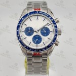 BLIGER 41mm Chronograph Multifunction Quartz Moon Watch For Men VK63 Movement Waterproof Sport Stainless Steel Clock Relogio