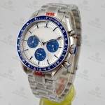 BLIGER 41mm Chronograph Multifunction Quartz Moon Watch For Men VK63 Movement Waterproof Sport Stainless Steel Clock Relogio