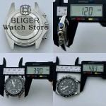BLIGER 39mm VK64 Moon Quartz Chronograph Watch For Men Sapphire Crystal Black Pink Dial With 5 Hands 6 O'clock Date Waterproof
