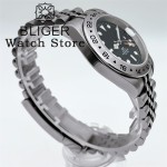 BLIGER 39mm Ronda 515 Quartz Watch For Men Black White Dial luminous 24 Hour GMT Bezel Stainless Case Sapphire glass GMT Hand