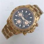 BLIGER Luxury Fashion Rose Gold Quartz Chronograph Business 39mm Sapphire Crystal Men's Watch VK63 Movement Luminous Black Dial