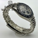 BLIGER 39mm VK63 Quartz Multi-Function Chronograph Watch For Men Gray Dial Black Bezel Sapphire Glass Luminous Waterproof Watch