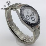 BLIGER 39mm Men's Sports Quartz Watches Sapphire Stainless Steel Waterproof Chronograph Luxury Reloj Hombre