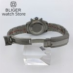 BLIGER 39mm Men's Sports Quartz Watches Sapphire Stainless Steel Waterproof Chronograph Luxury Reloj Hombre