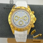 BLIGER Yellow Gold VK63 WATCH Luxury 39mm quartz Chronograph Business Watch Men's VK63 Sport Sapphire Glass Steel/Rubber Strap