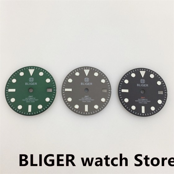 BLIGER Watch parts 29mm sterile dial NH34A NH34GMT DG3804 NH35 NH36 ETA2824 PT5000 Miyota Mingzhu2813 Automatic movement