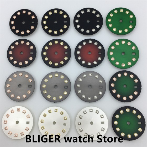 new 20.5mm women's watch dial Black white blue Green grey Red color for Japan NH05A NH06A movement for 26mm Watch Case