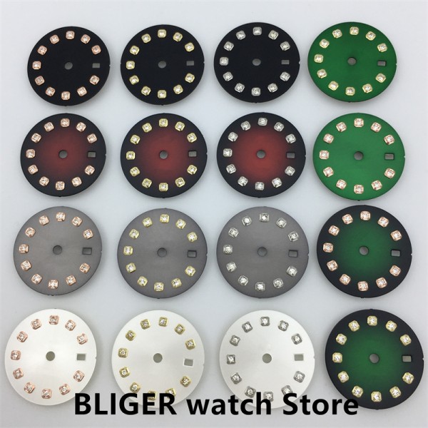 new 20.5mm women's watch dial Black white blue Green grey Red color for Japan NH05A NH06A movement for 26mm Watch Case