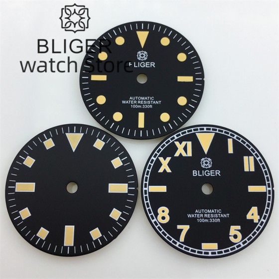 29mm Vintage California Dial Green glow Fits NH35 NH36 ETA 2824 2836 PT5000 Miyata 8205 8215DG2813 3804 Movement