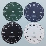 29mm Pilot Style Watch Dial Black Blue Green White Dial C3 Green Luminous Fits NH35 NH36 Miyota DG ETA2824 36 PT5000 Movement