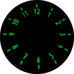 29mm Pilot Style Watch Dial Black Blue Green White Dial C3 Green Luminous Fits NH35 NH36 Miyota DG ETA2824 36 PT5000 Movement
