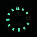 BLIGER 29mm NH35 Watch Dial Black Green Blue Dial Green luminous Suitable For NH35 NH36 NH38 movements