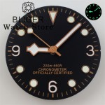 BLIGER 29mm Gradient Dial Vintage Black Brown With Rose Gold Snowflake Hands Fit NH35 NH36 ETA2824 2836 Miyota DG PT5000Movement