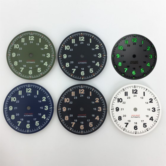 BLIGER 29mm Classics Sterile Pilot Watch Dial Part for NH35/36 SKX ETA PT5000 Miyota Mingzhu DG ST2130 Movement