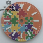 BLIGER 29mm Camo Dial Green luminous with NH35 NH36 ETA2824 2836 Miyota 8215 DG2813 3804 PT5000 movement