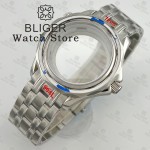BLIGER 41MM NH35 Diver Watch Case With Stainless Bracelet Sapphire Glass Waterproof For NH34 NH35 NH36 ETA2824 PT5000 Movement
