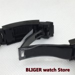 BLIGER 40mm Black PVD Watch Case Waterproof Sapphire Glass Stainless Strap Fit NH34 NH35 36 ETA2824 36 DG Miyota PT5000 Movement